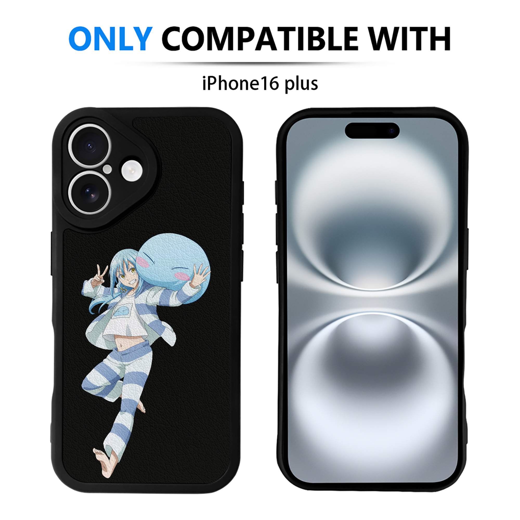 （画像用） 転スラ Regarding Reincarnated to Slime 【iPhone 16シリーズ対応】シリコンスマホケース（レザー調） 材質：シリコン